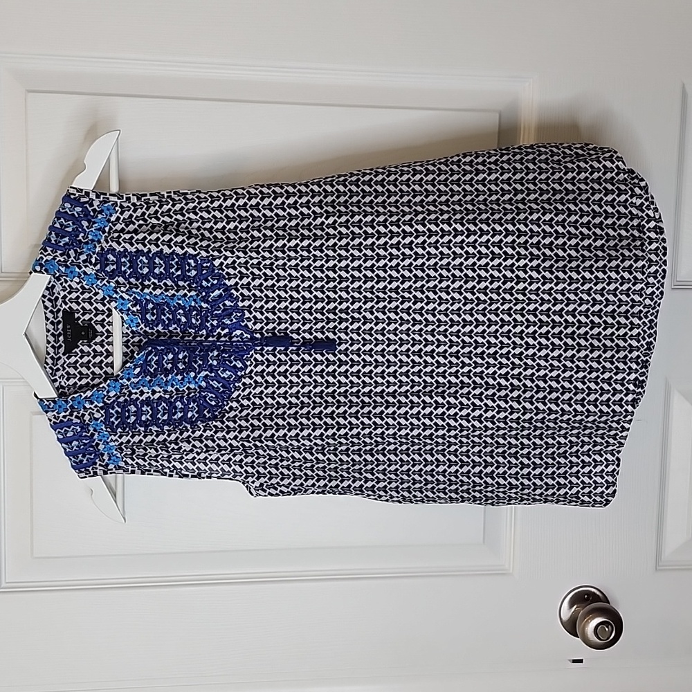 J. Crew Silk Blend Embroidered Sleeveless Top, Size 0